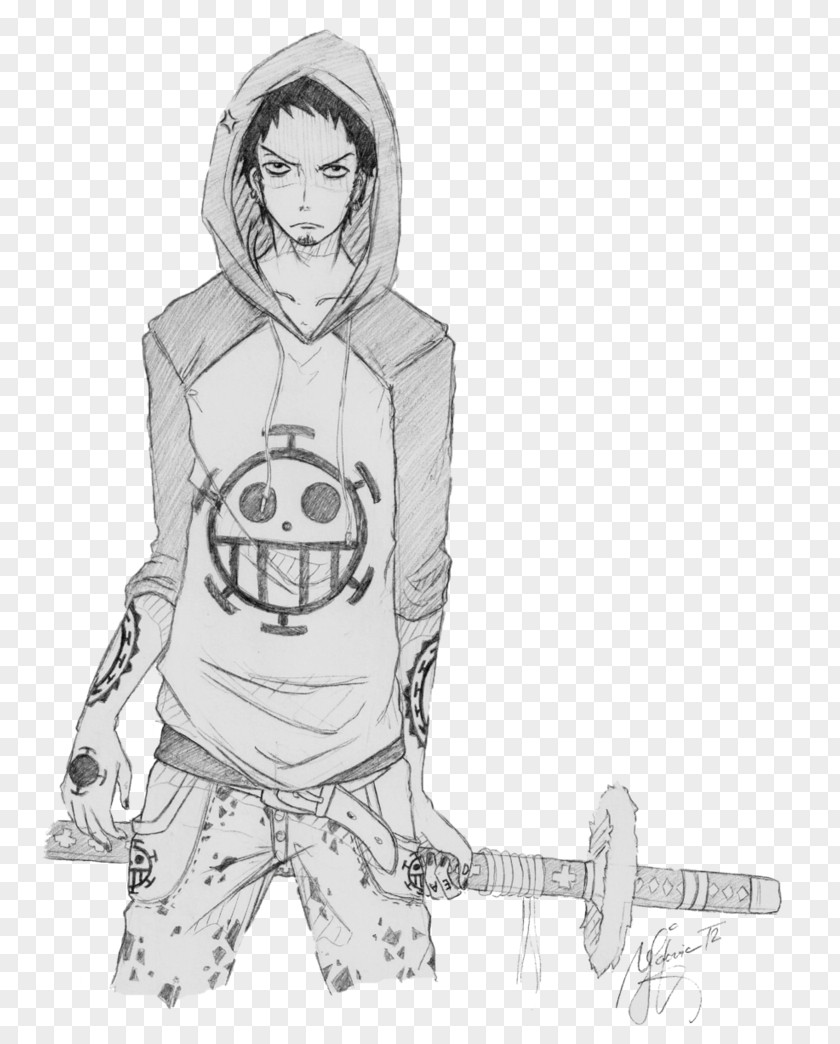 Hand Drawn Single Room Dormitory Trafalgar D. Water Law Drawing Line Art Sketch PNG