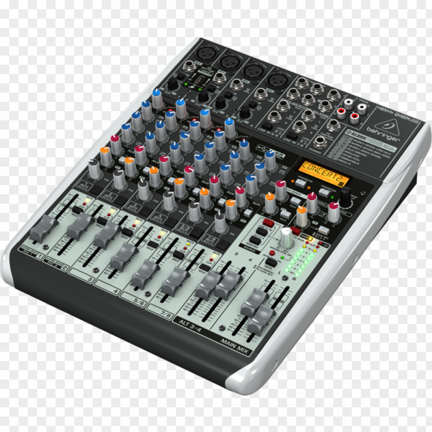 Mixer Microphone Behringer Xenyx X1204USB Audio Mixers QX1204USB 12-Channel PNG