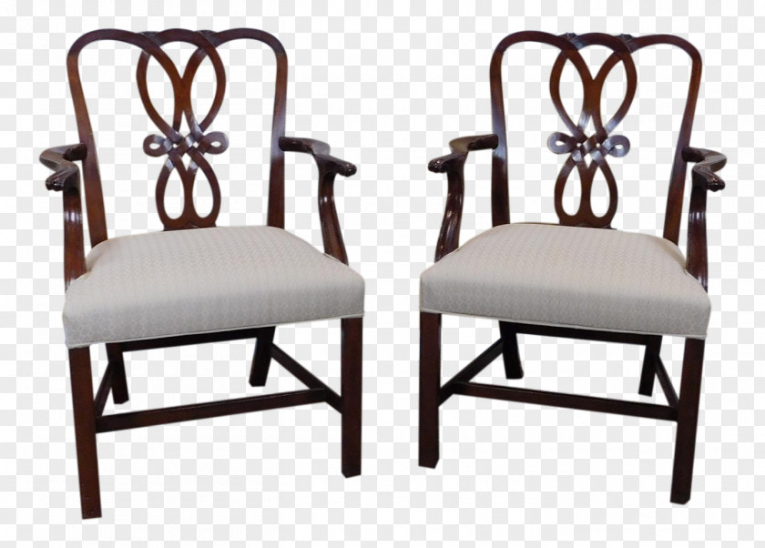 Mahogany Chair Armrest Garden Furniture PNG