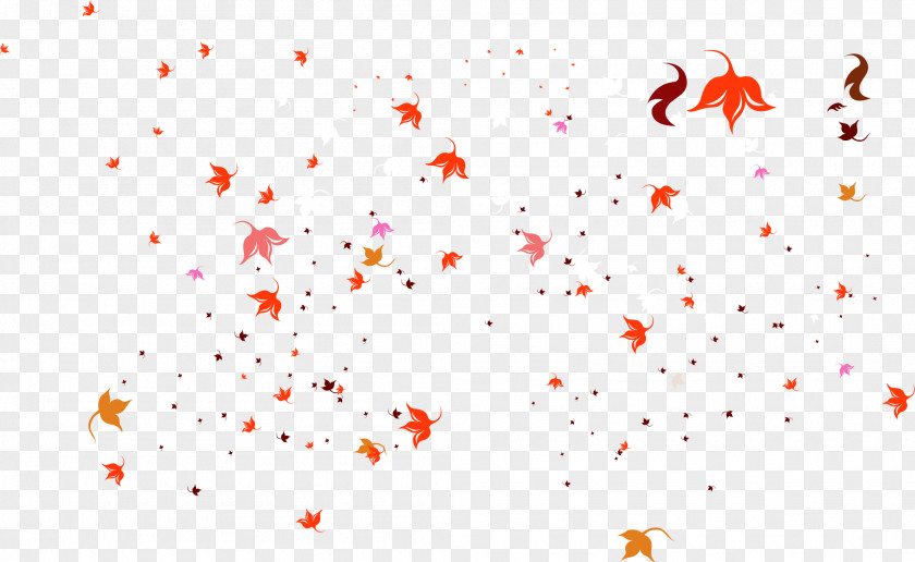 Orange Leaves Floating Leaf Clip Art PNG