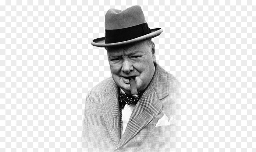 Winston Churchill Smoking Cigar PNG Cigar, grayscale photo of man biting tobacco clipart PNG