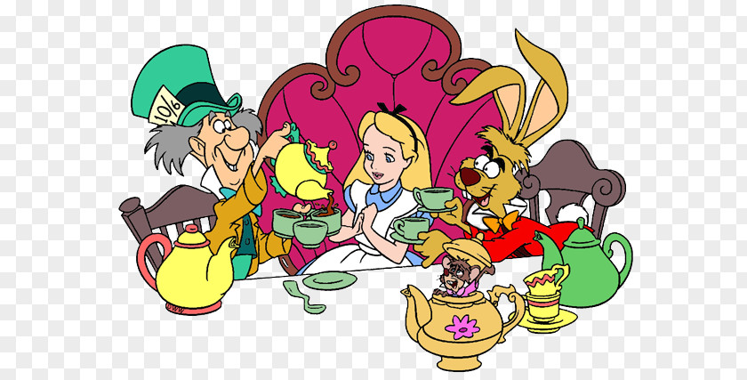 Alice In Wonderland The Mad Hatter March Hare Tweedledum Dormouse Clip Art PNG