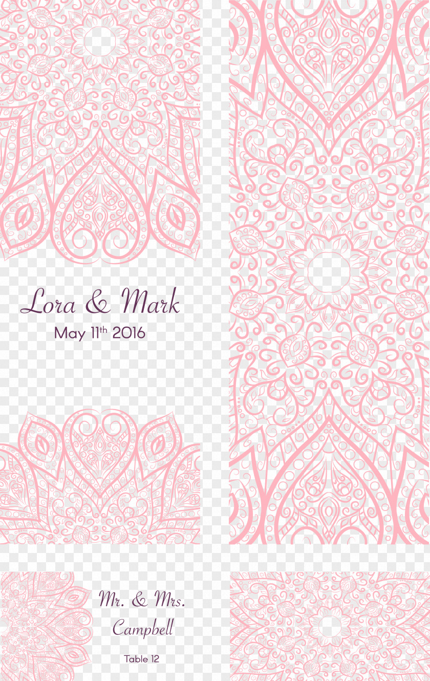 Romantic Wedding Invitation Pink Pattern Visual Arts PNG