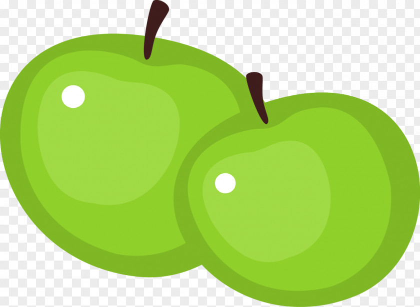 Two Green Apple Granny Smith Clip Art PNG