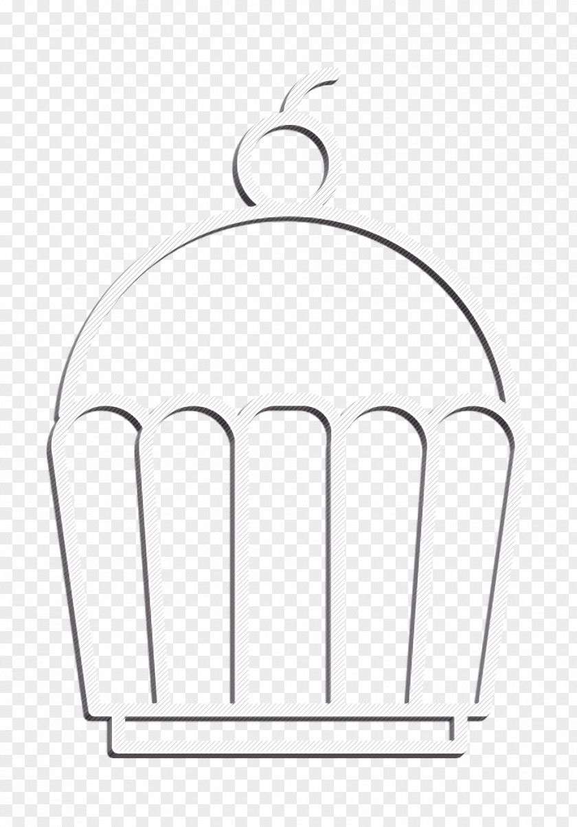 Blackandwhite Cage Cafe Icon Cake Dessert PNG