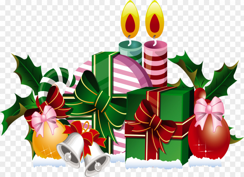 Point Stripe Around The Candle And A Gift Heap Ded Moroz PNG
