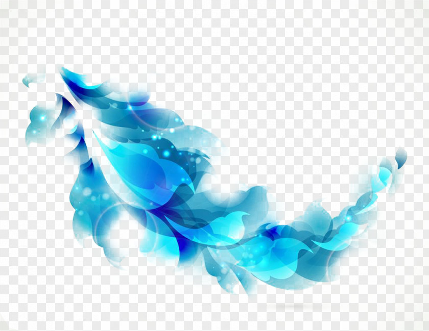 Blue Feather PNG