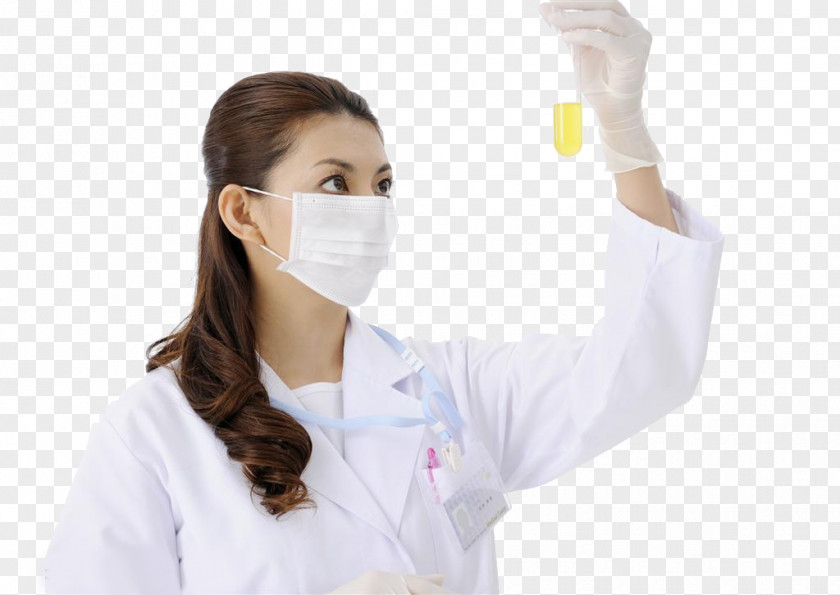Female Doctor Scientist Experiment Laboratory Test Tube PNG