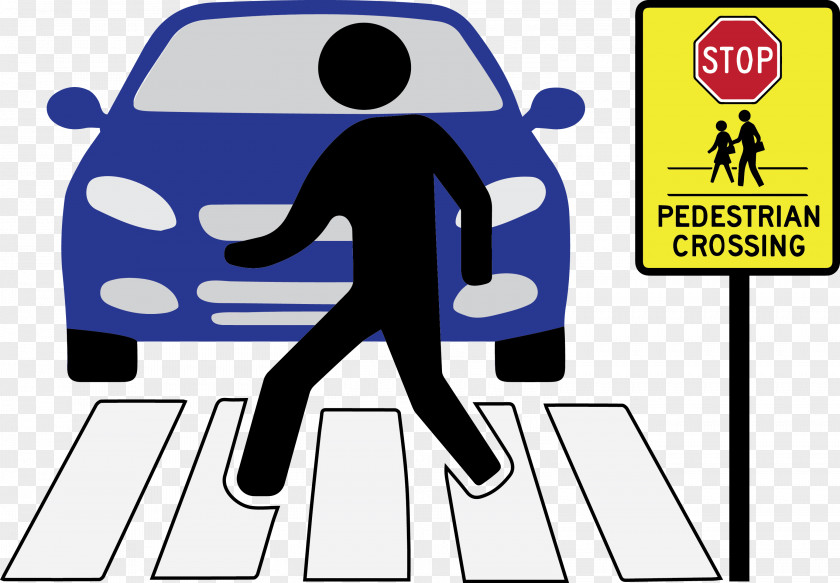 Pedestrian Crossing Car Bank Zebra PNG