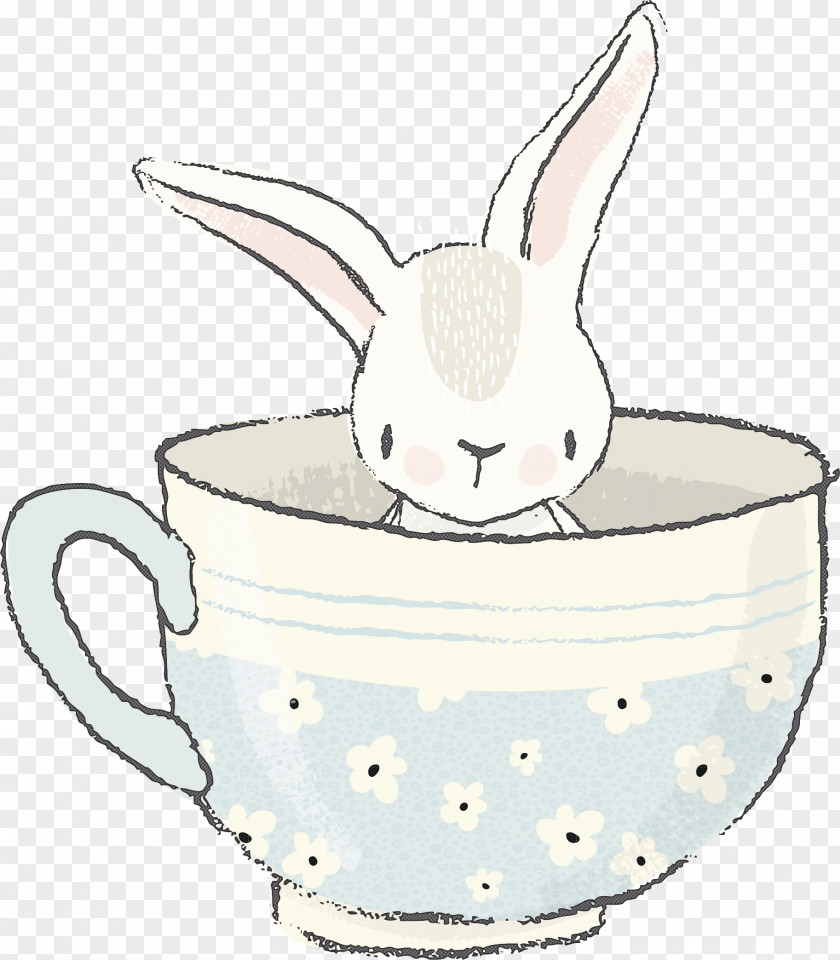 Rabbit Cup Tableware Rabbits And Hares Drinkware PNG