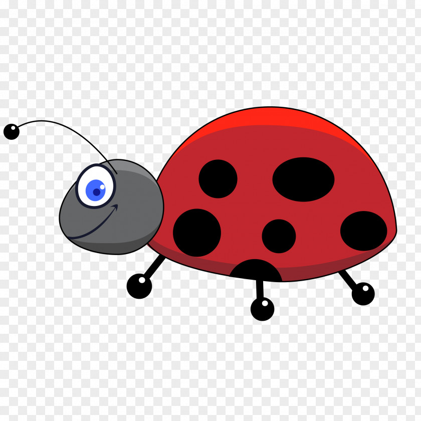 Vector Cute Cartoon Ladybug Insect Clip Art PNG