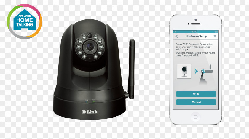 Camera D-Link DCS-7000L Wireless Security Pan–tilt–zoom PNG