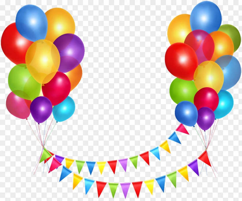 Floating Balloons Happy Birthday To You Party Balloon Clip Art PNG