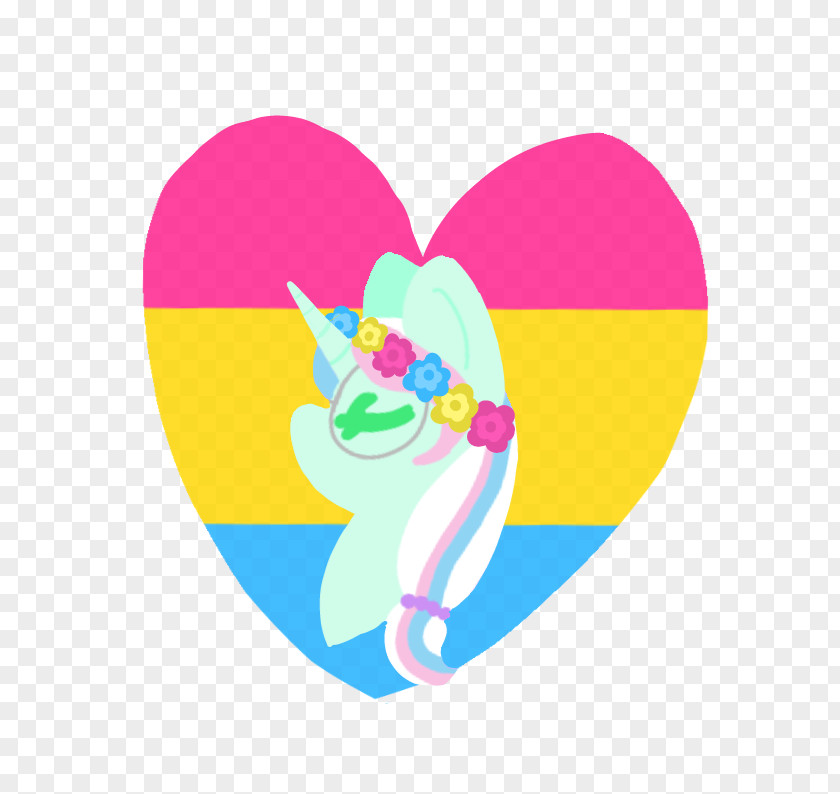 Happy Pride Month Clip Art Illustration Heart Pink M M-095 PNG