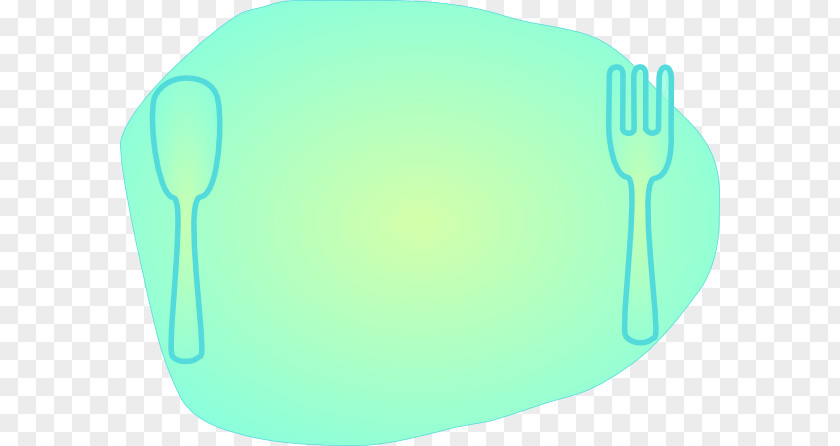 Mint Blue Fork Knife Spoon Product Design PNG