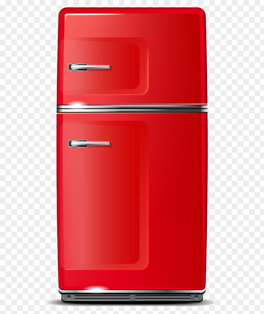 Red Refrigerator Home Appliance Kitchen Illustration PNG