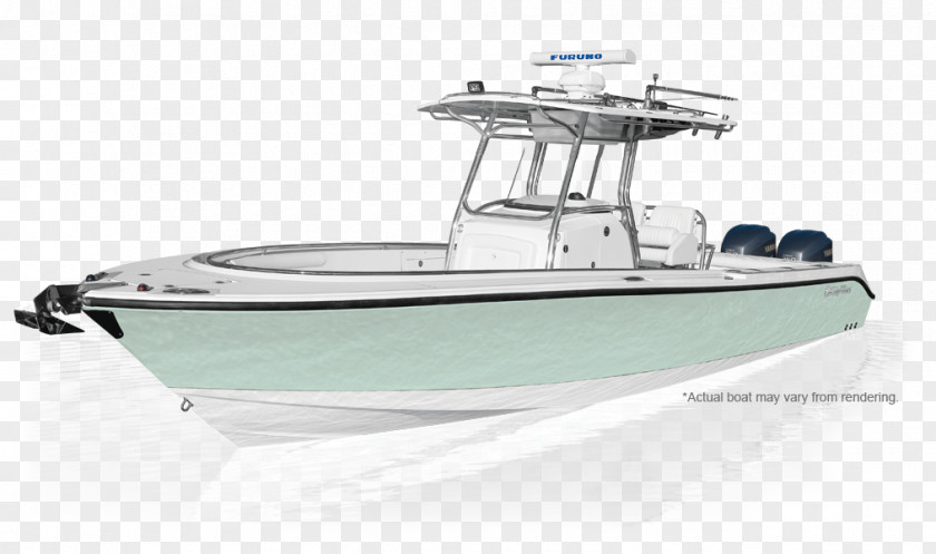 Sea Green Color Center Console Motor Boats Fishing Vessel Watercraft PNG