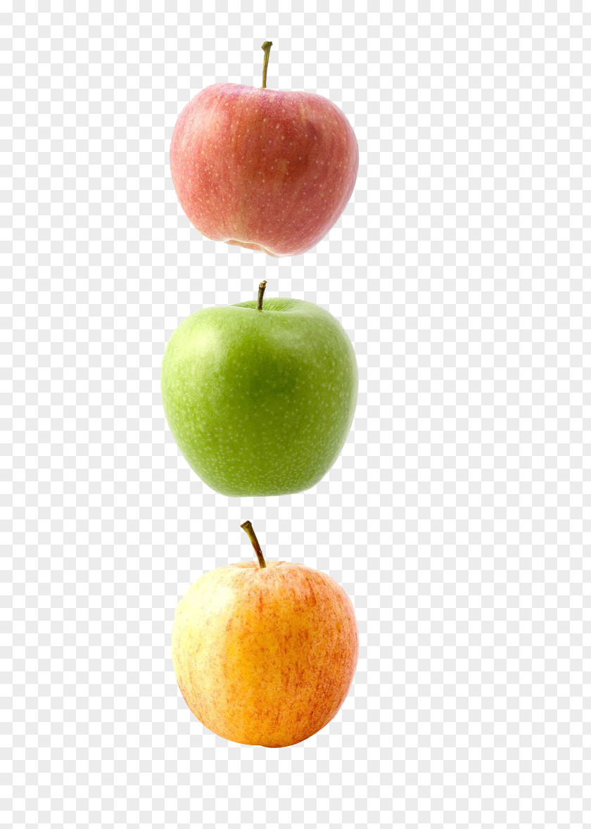 Red Apple Green Fruit Levitation PNG