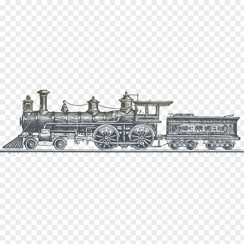 Train,Ancient Train Rail Transport Steam Locomotive PNG