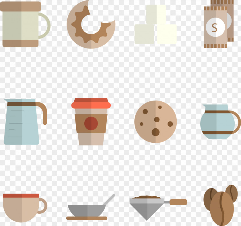 Vector Hand-painted Coffee Cup PNG