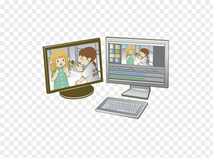 Cartoon Radio Monitor Television Computer PNG