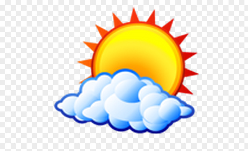 Cloudy Sun Clip Art Image Cloud Weather Forecasting PNG