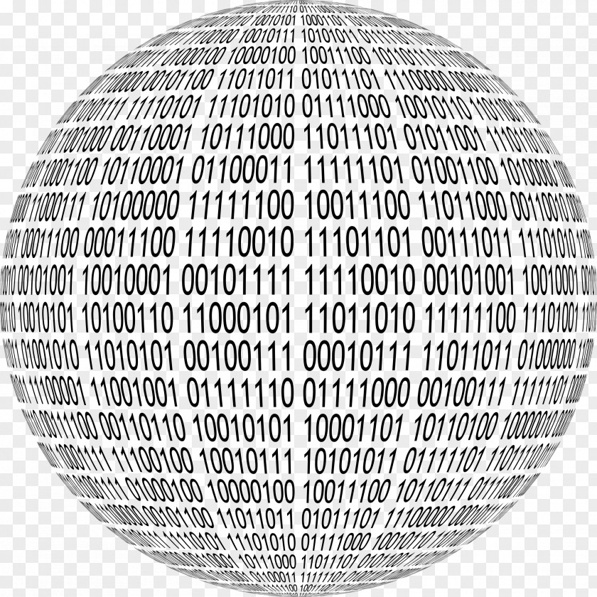 Coder Sphere Binary File Code Disco Ball PNG