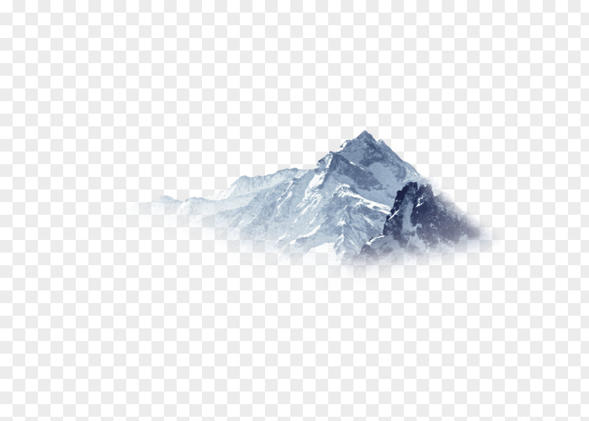 Hazy Mountains Snowflake Mountain PNG