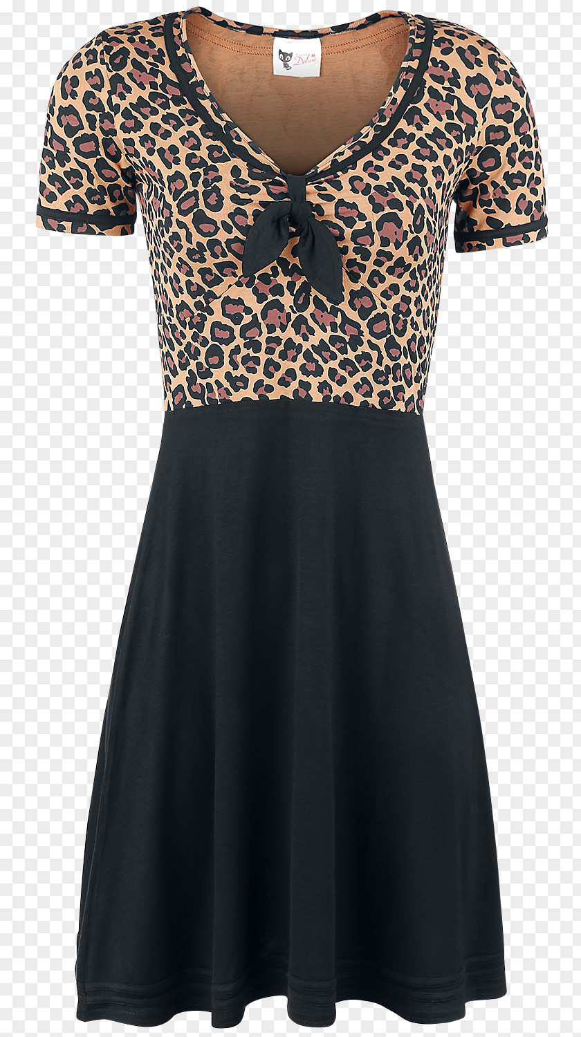 Medium Length Dress Clothing Animal Print Sleeve Online Shopping PNG