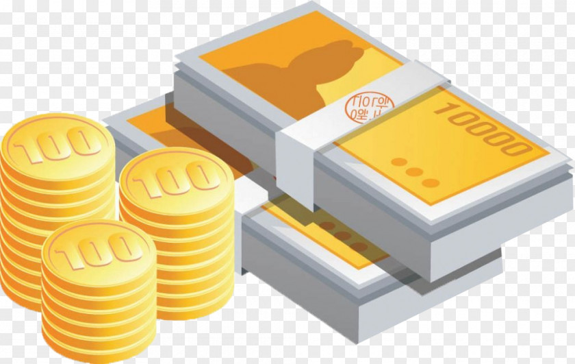 $ 100 Gold Coins And Banknotes Banknote Coin PNG