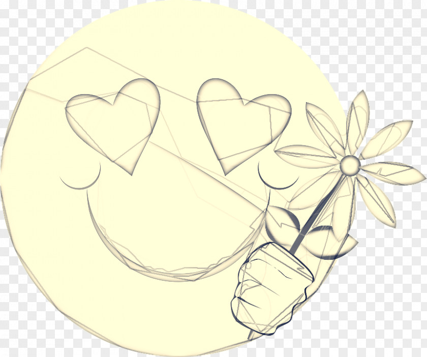 Gesture Hand Drawing Line Art Petal Cartoon M-095 PNG