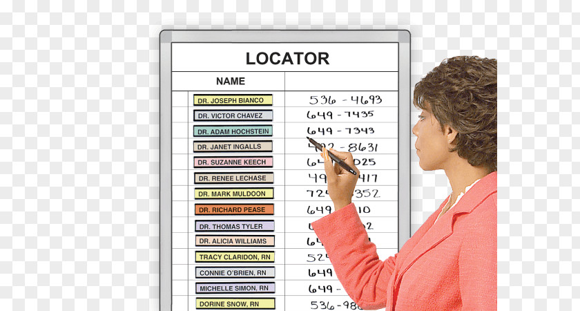 Hospital Boards Dry-Erase Magnatag Office Chart PNG