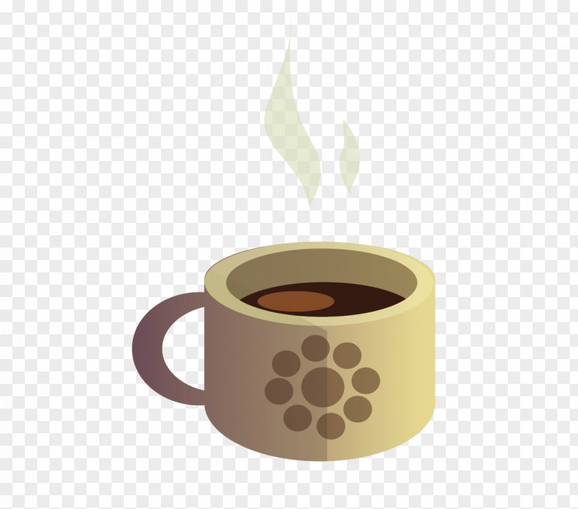 Painted Flat Coffee Cup PNG