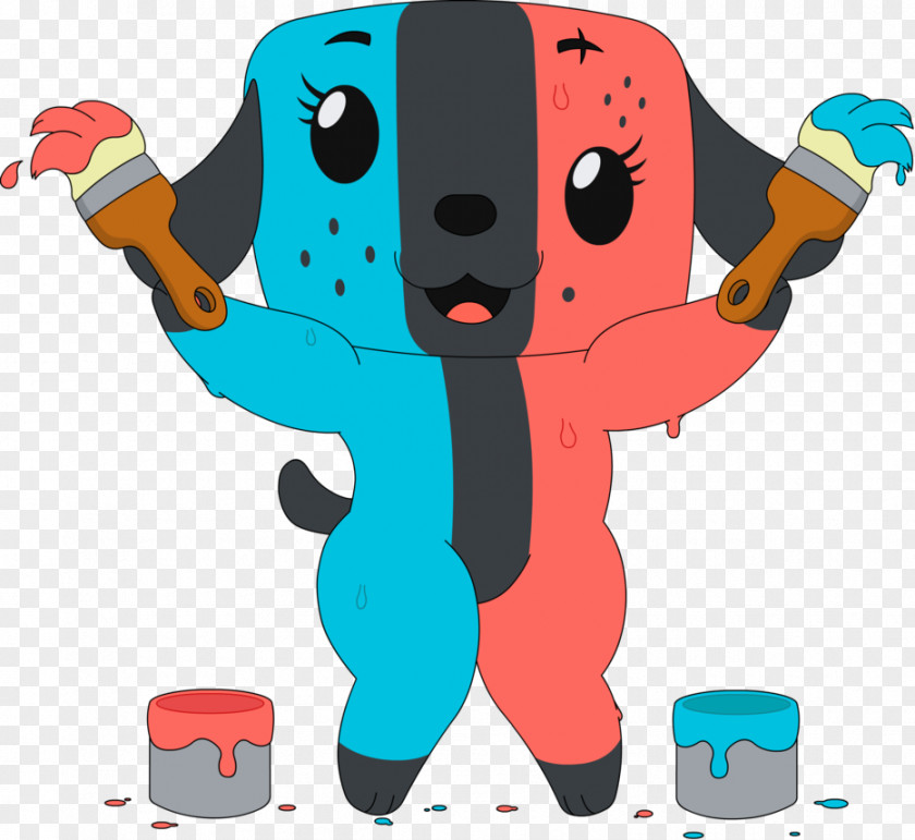 The Dog Painted Nintendo Switch Drawing Puppy Fan Art PNG
