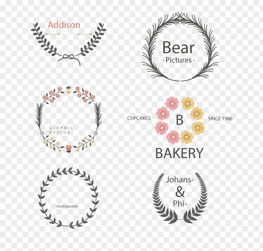 Vector Wreath Of Marriage Logo PNG