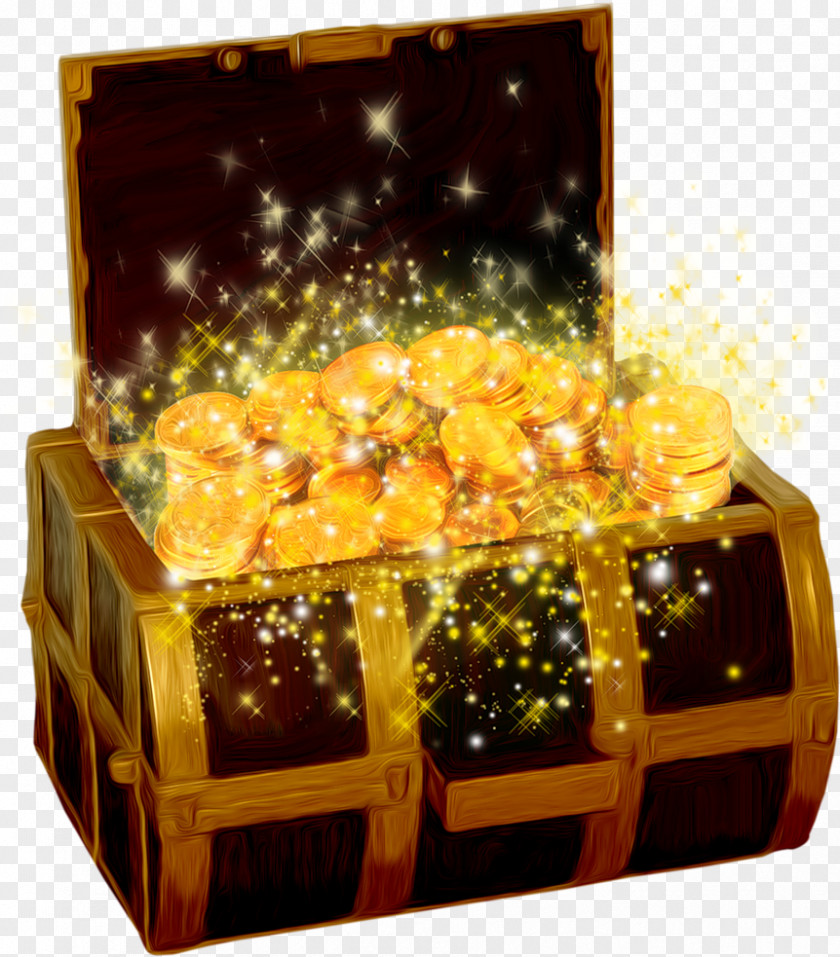 Box Furniture Yellow Treasure Present PNG
