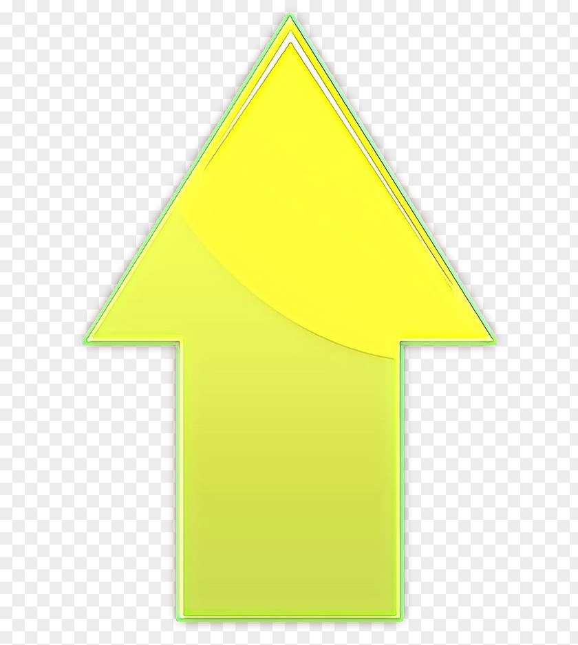 Green Yellow Triangle Paper PNG