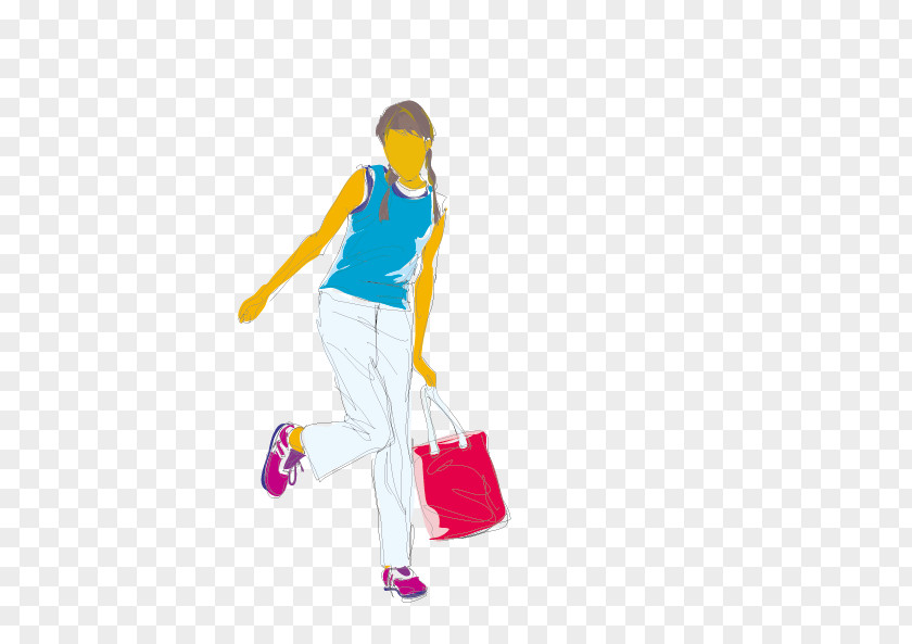 Shopping Woman Standing Icon PNG