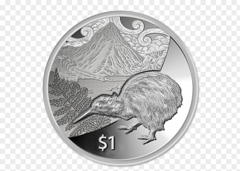Silver Coin New Zealand Dollar Perth Mint Proof Coinage PNG