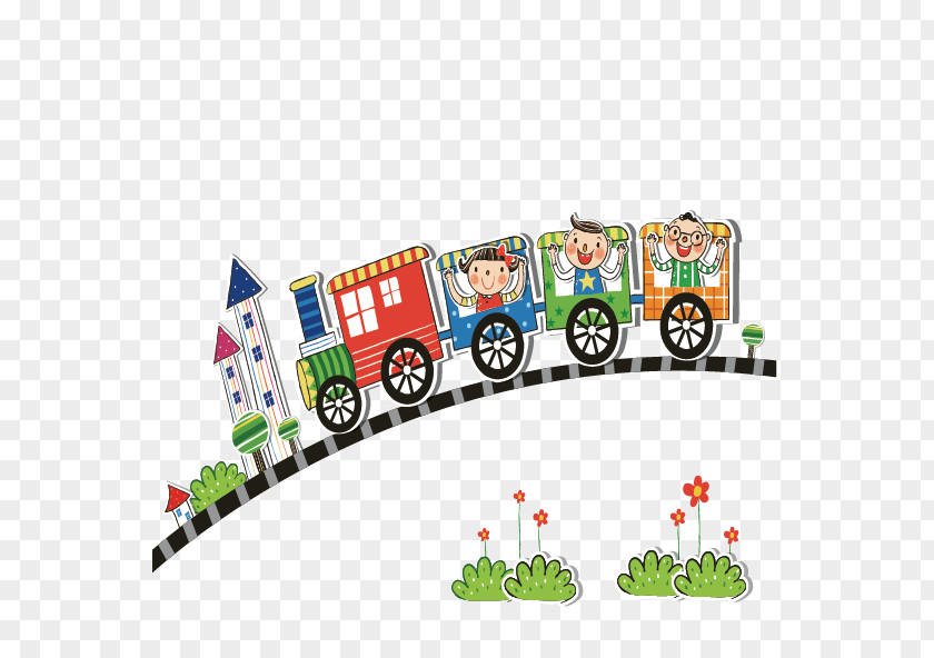 Train Child Illustration PNG