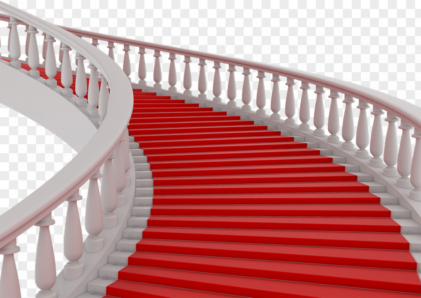 Stairs Stair Carpet Red Textile PNG
