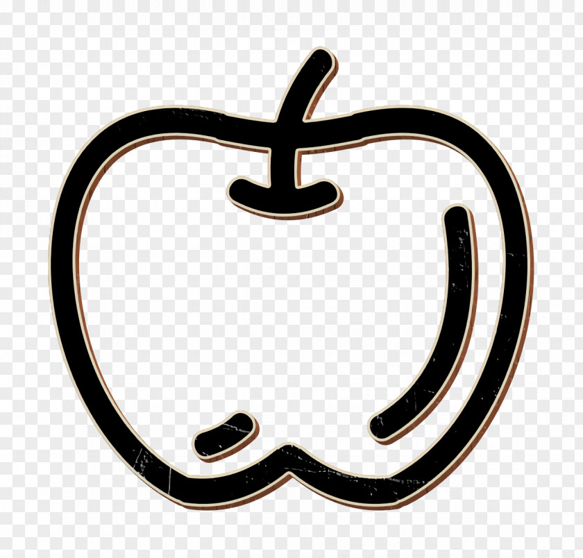 Apple Hand Drawn Fruit Outline Icon Food PNG