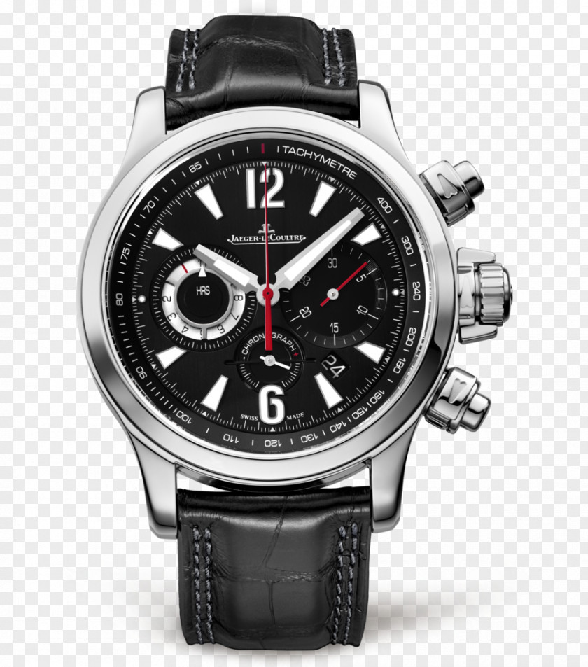 Jaeger Black Male Watch Sports Jaeger-LeCoultre Chronograph Automatic Movement PNG