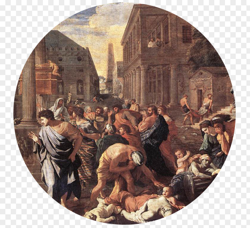 Painting The Plague At Ashdod Black Death Musée Du Louvre Renaissance Oedipus Rex PNG