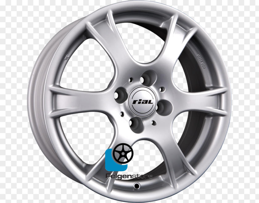 Silver Alloy Wheel Tire Sterling Hubcap PNG