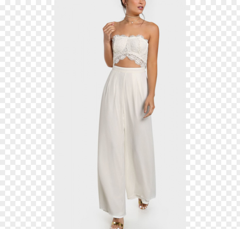 The Fancy Pants Adventures Jumpsuit Clothing Ivory White Neckline PNG