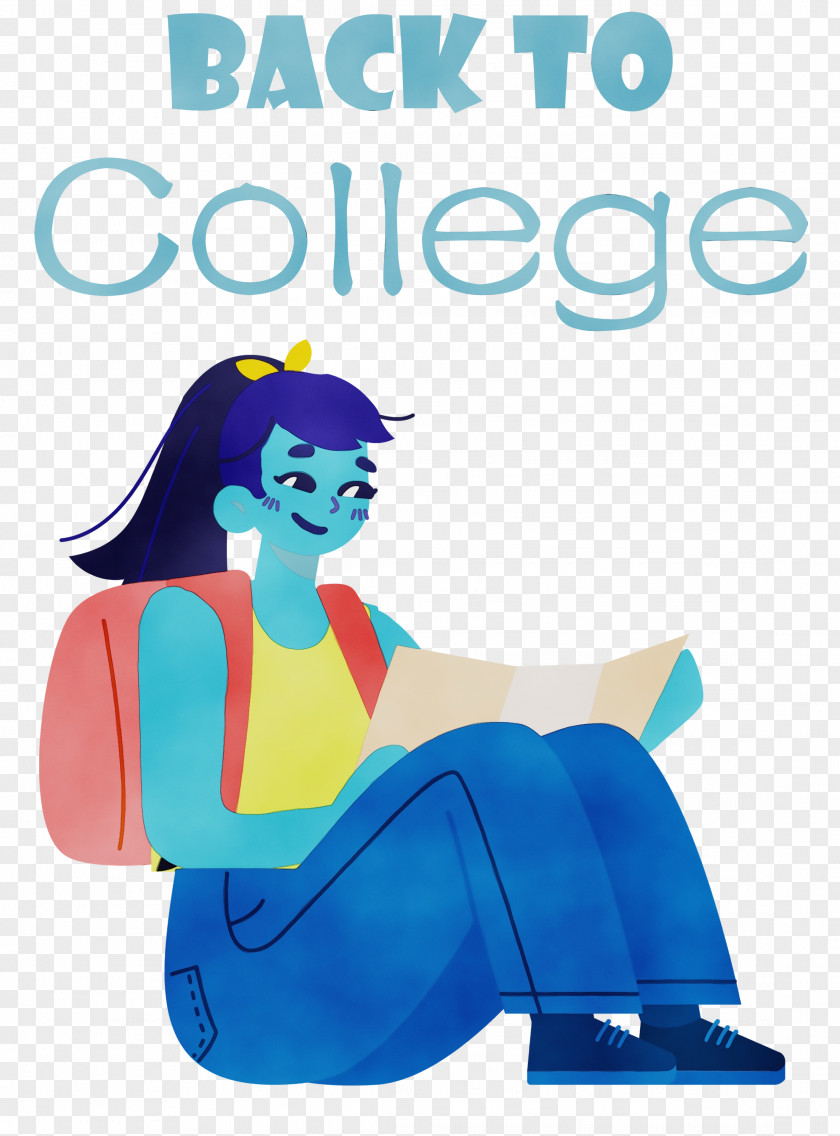 Cartoon Poster Character Cobalt Blue / M Text PNG