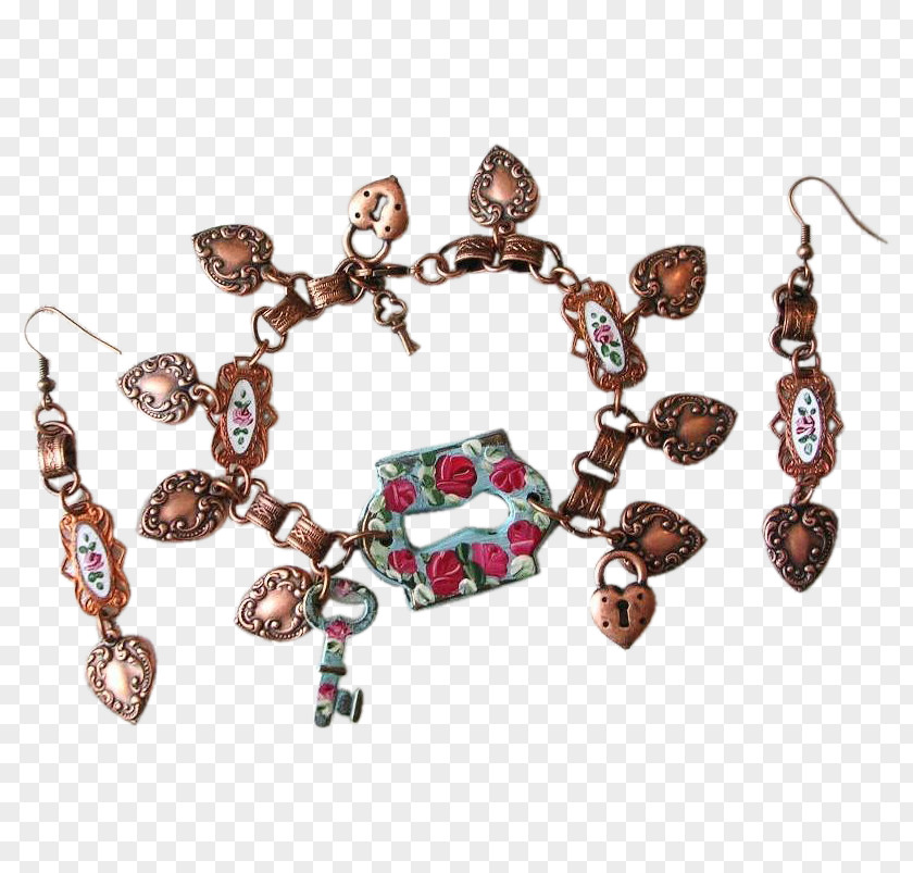 Jewellery Charm Bracelet Earring Parure PNG