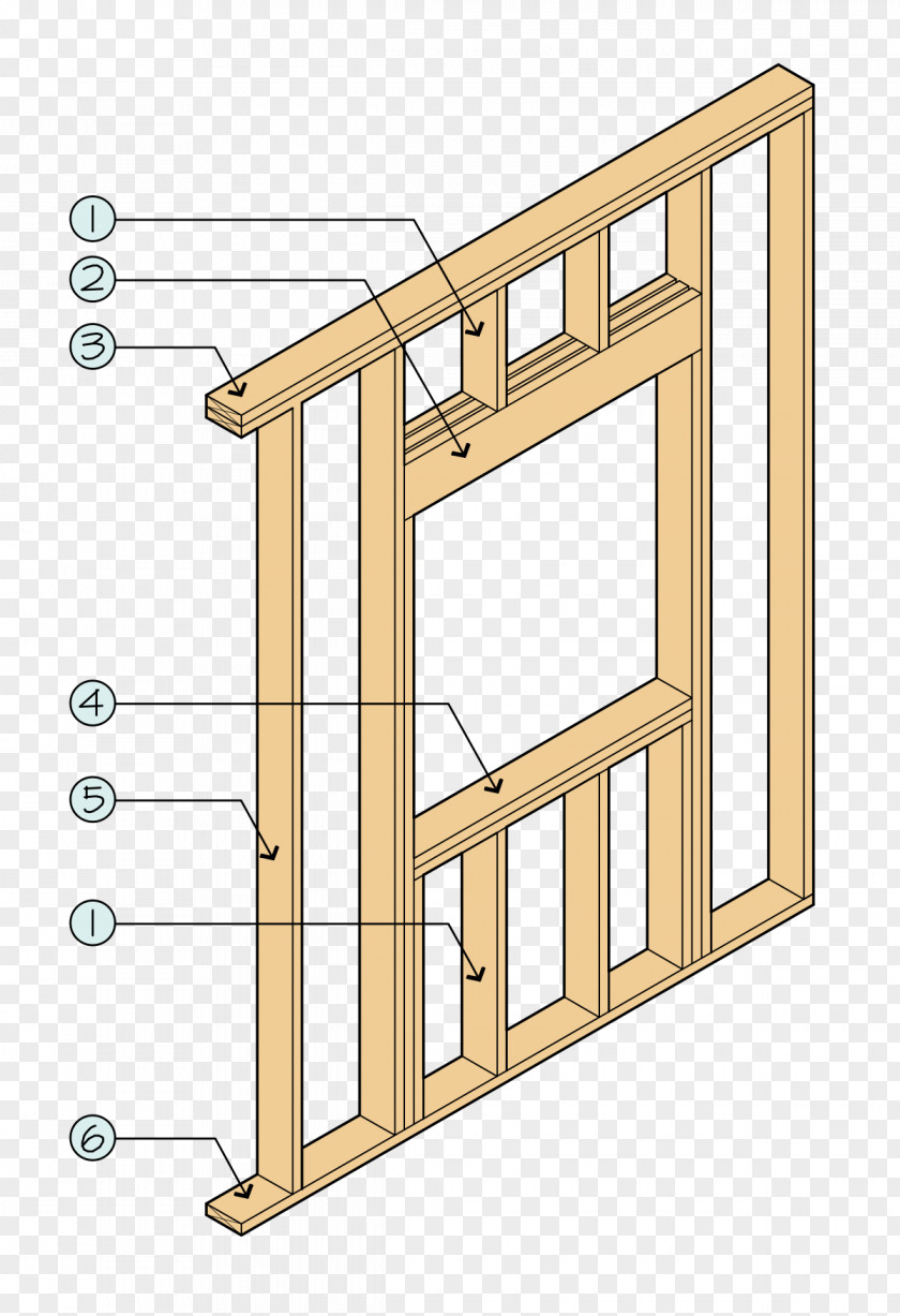 Partial Flattening Window Wall Stud Framing Sill Plate PNG