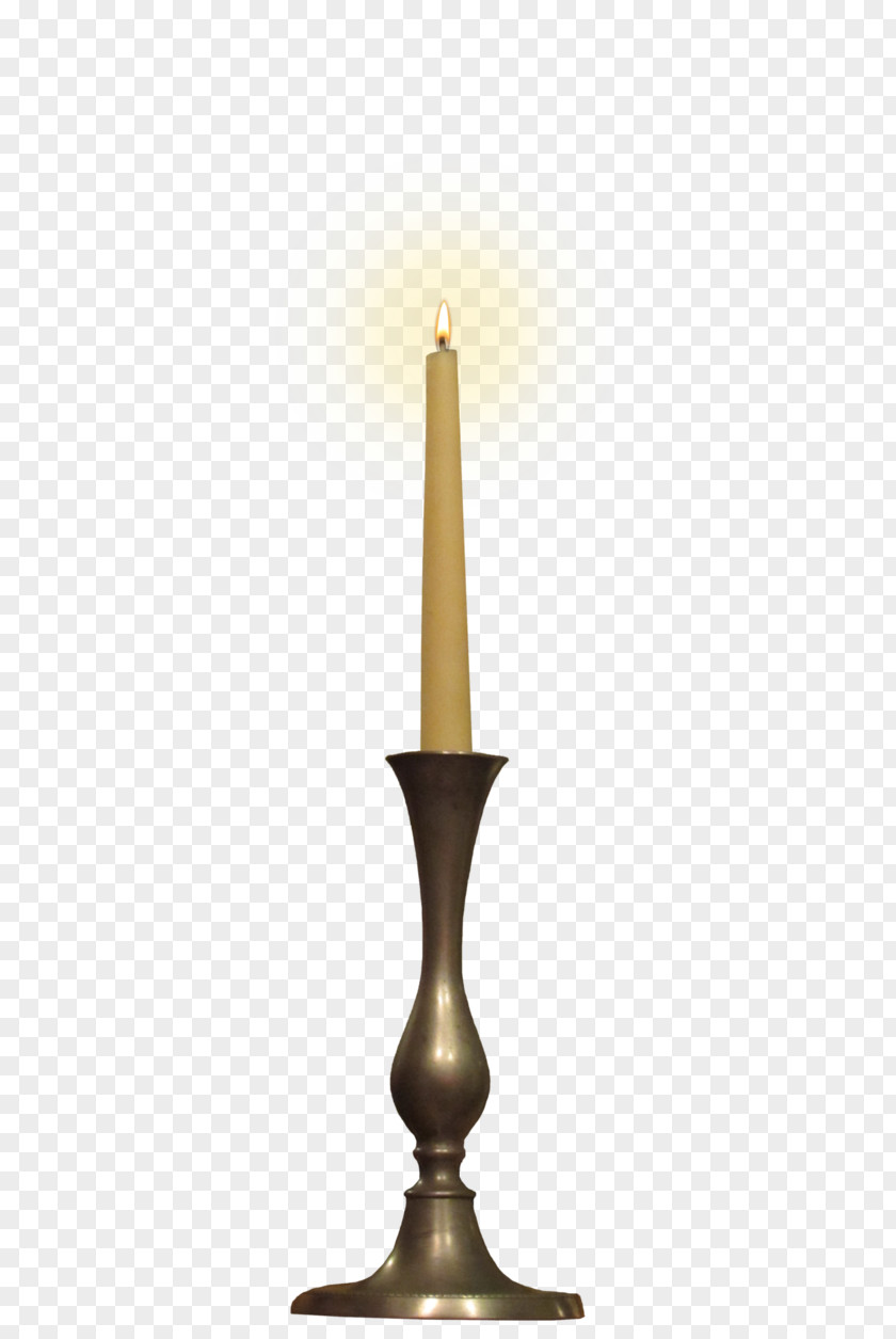 White Candle Candlestick Light PNG